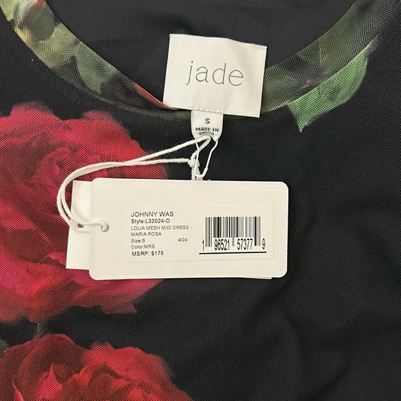 NWT JOHNNY WAS LOLIA MESH MIDI DRESS - Picture 6 of 8